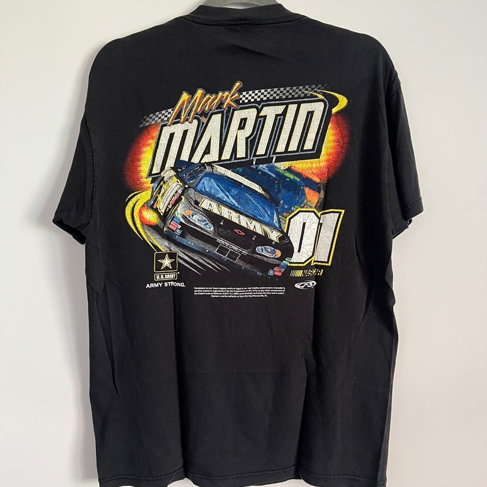 Mark Martin 01 Nascar T Shirt U.S Army Double Sided Racing Tee Y2K - Picture 4 of 5